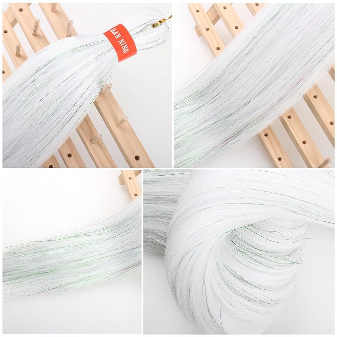 cream white with tinsel