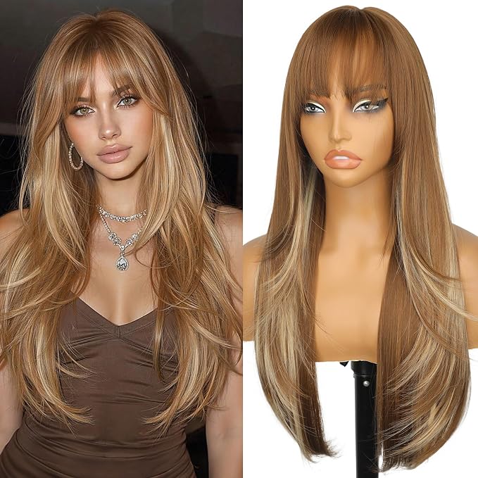 golden brown with platinum highlights