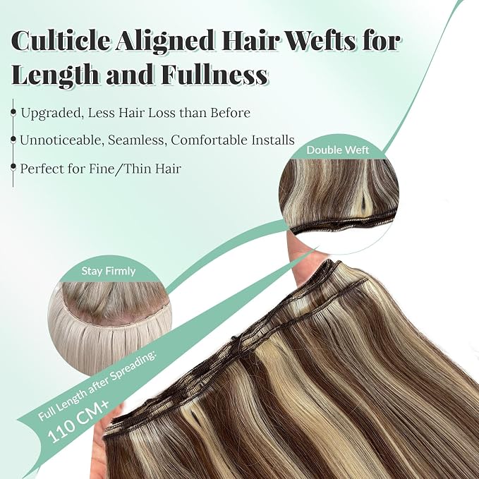 #4P613 Medium Brown and Bleach Blonde
