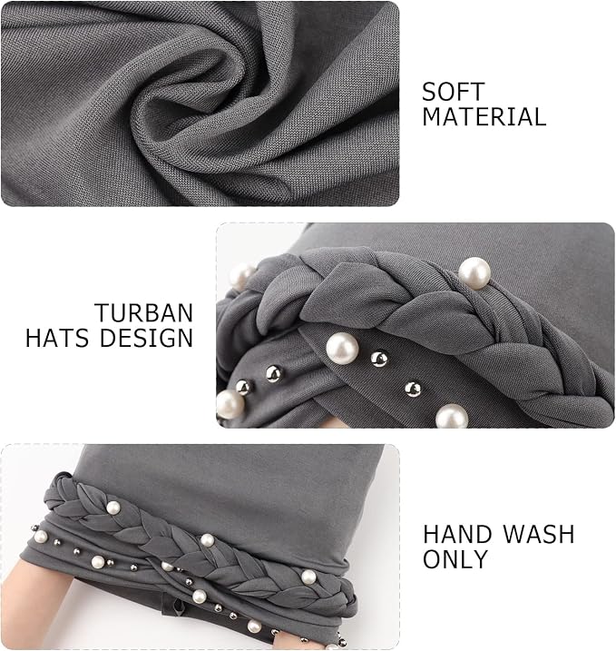 2 Pack Twisted Braid: Pearls Black, Grey
