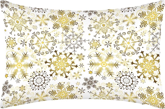Christmas With Golden Snowflakes