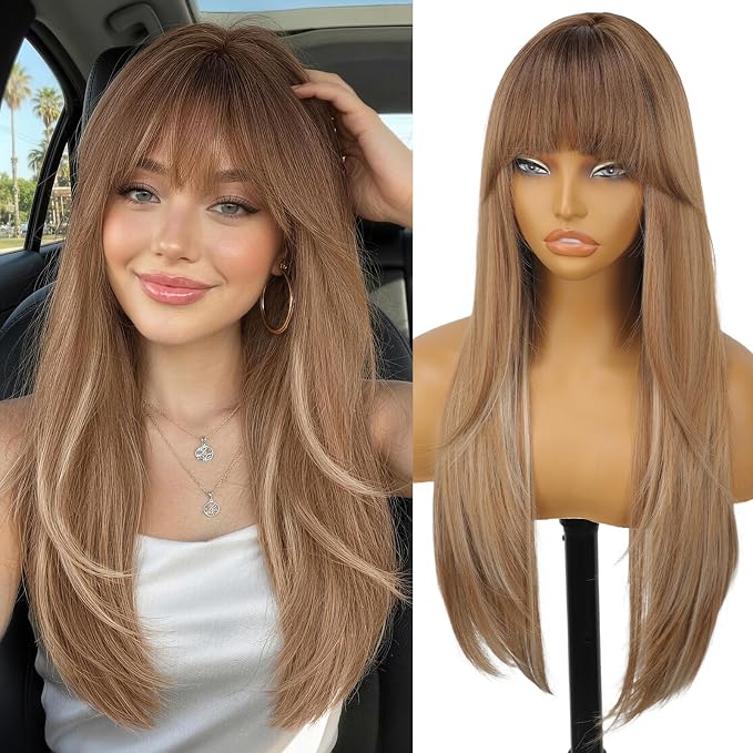 caramel with white highlights
