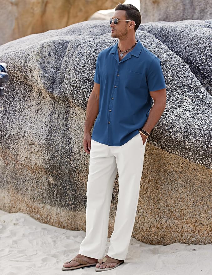 Navy Shirt/White Pants