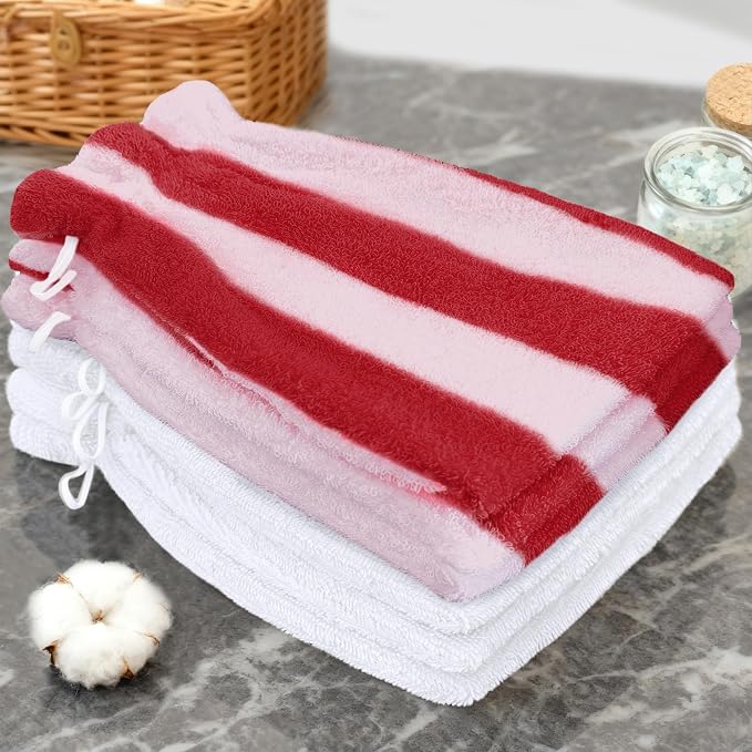 Pink Red Stripe & White