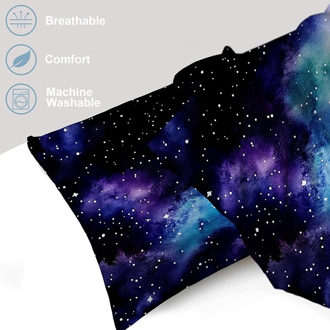 Watercolor Galaxy Starry Sky Purple
