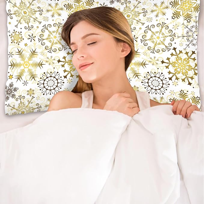 Christmas With Golden Snowflakes