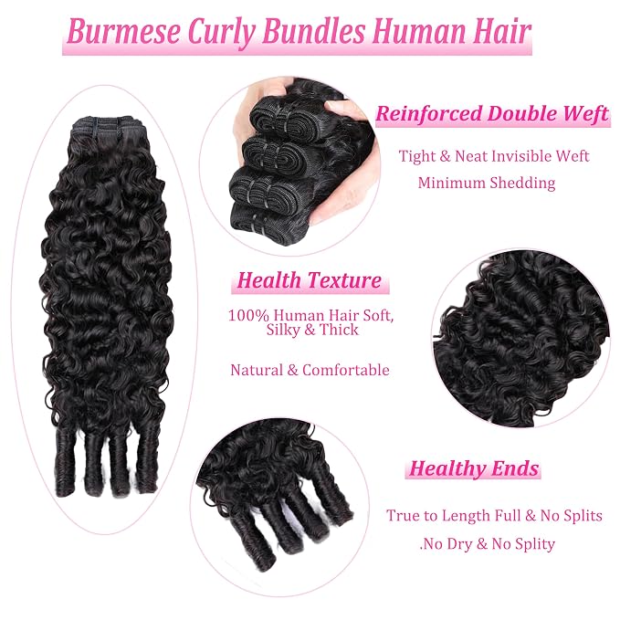 burmese curly bundles natural black