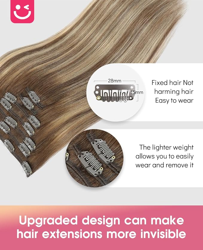1-#4/27/4 Balayage Chocolate Brown Ombre Caramel Brown