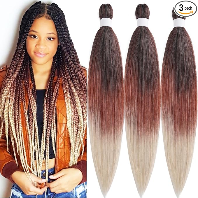 Ginger Blonde Ombre Braiding Hair 3 Packs