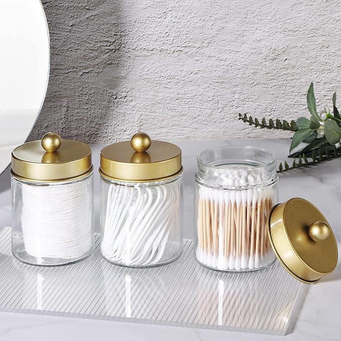 Jar Clear/Lid Gold
