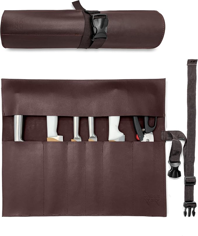 Knife Roll Brown