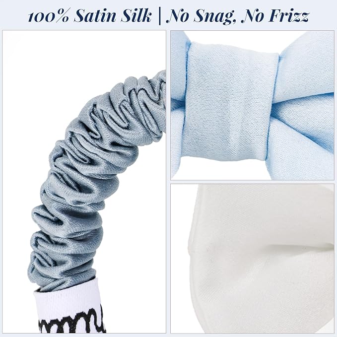 Pure White & Baby Blue & Dusty Blue