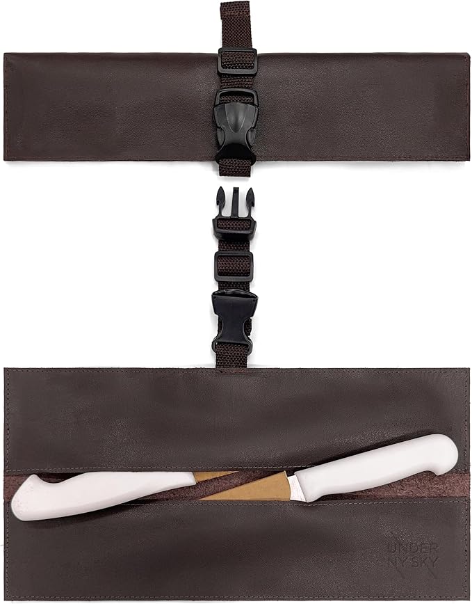Knife Roll 2 Slots Brown