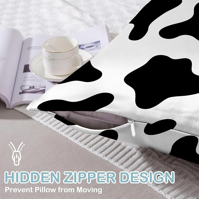 Black and White Cow Print