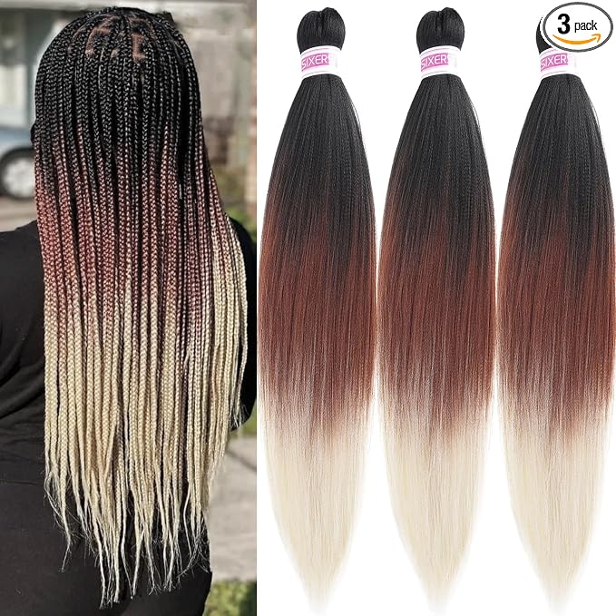Black Brown Blonde Braiding Hair Ombre