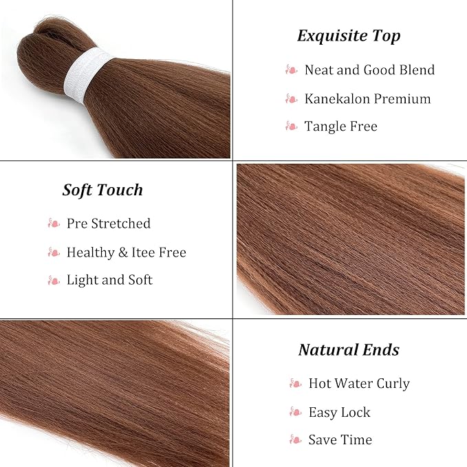 Brown Braiding Hair 8 Packs