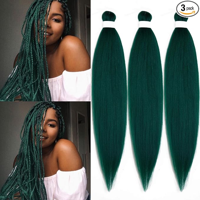 Dark Green Braiding Hair 3 Packs