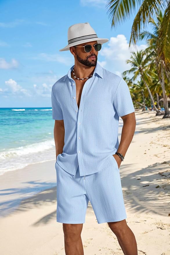 White Blue Stripe
