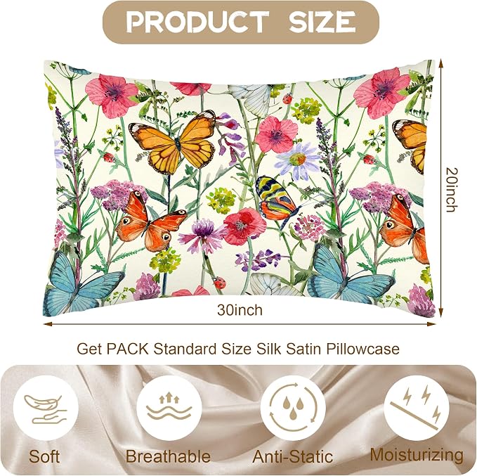 Watercolor Flowers and Butterflies