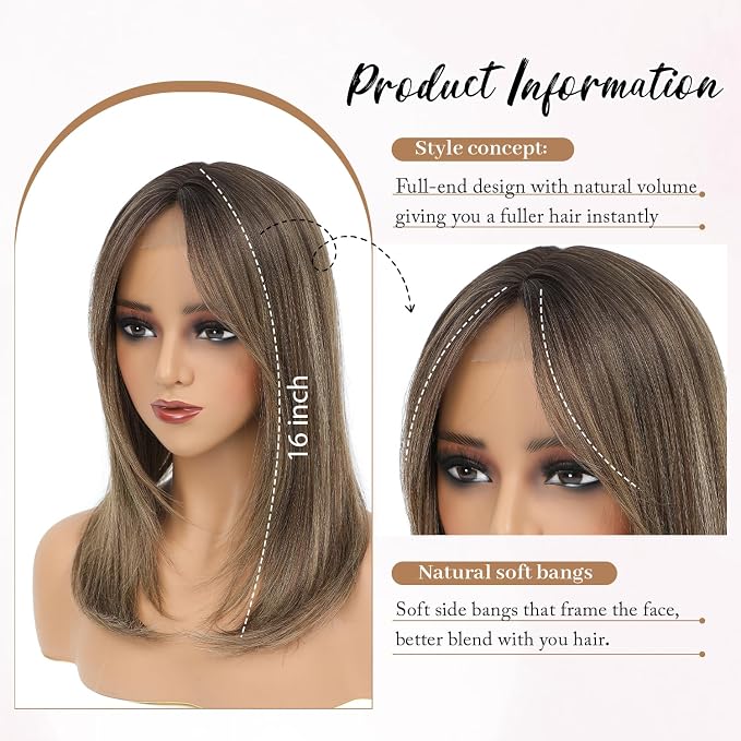 Dark Ash Brown with Honey Blonde Highlights