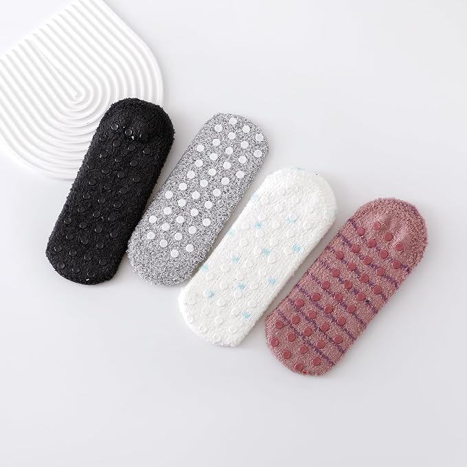 Gray/Light Gray/White/Dark Pink 4pairs