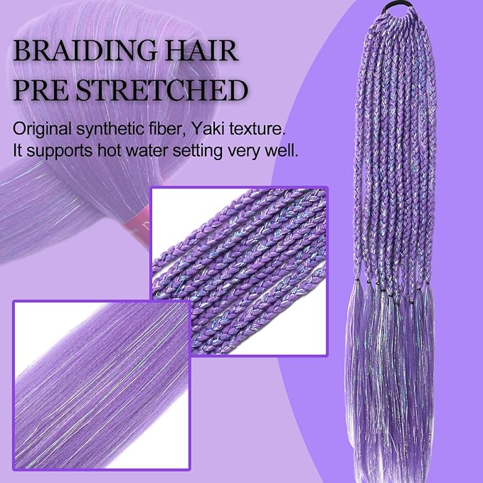 lavender purple with tinsel