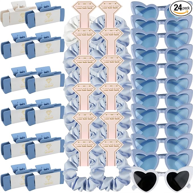 36pcs White&Dusty Blue