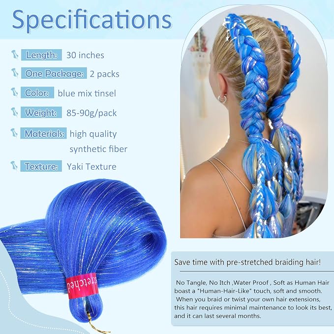 blue mix tinsel
