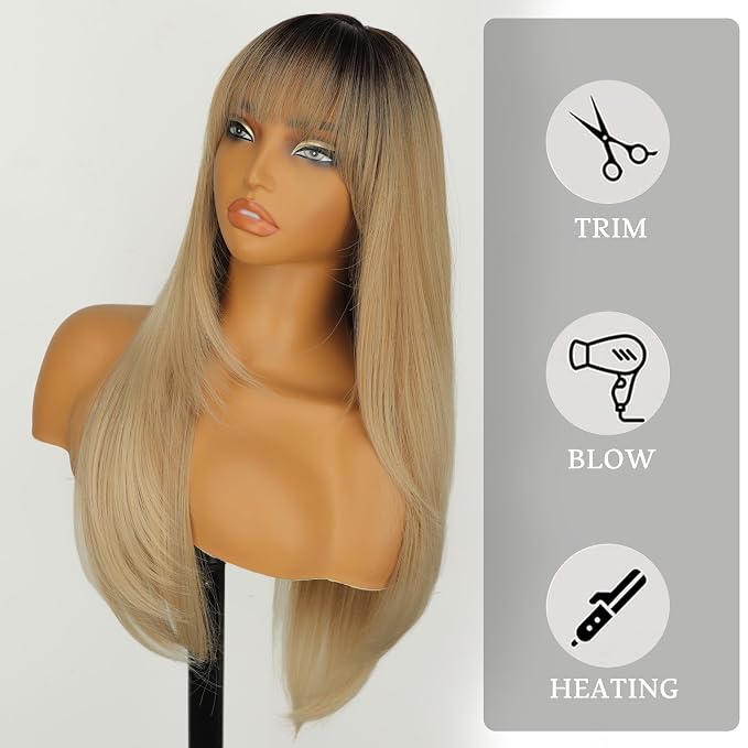 dark root honey blonde