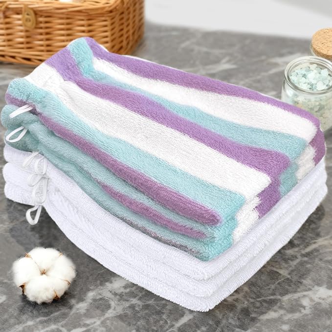 Purple Aqua Stripe&white