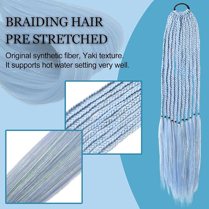 baby blue with tinsel