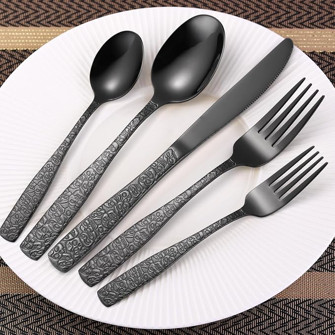 Skull-Embossed -40PC/Black