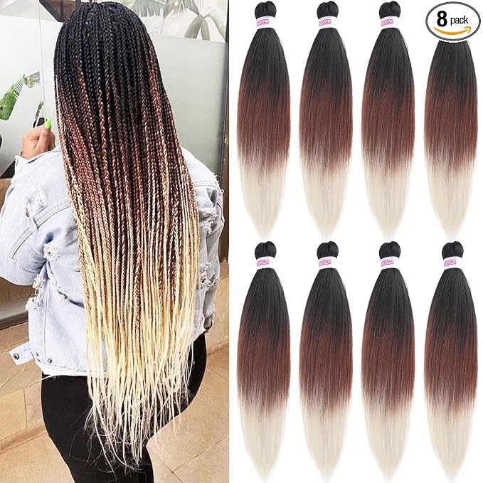 Black Brown Blonde Braiding Hair Ombre