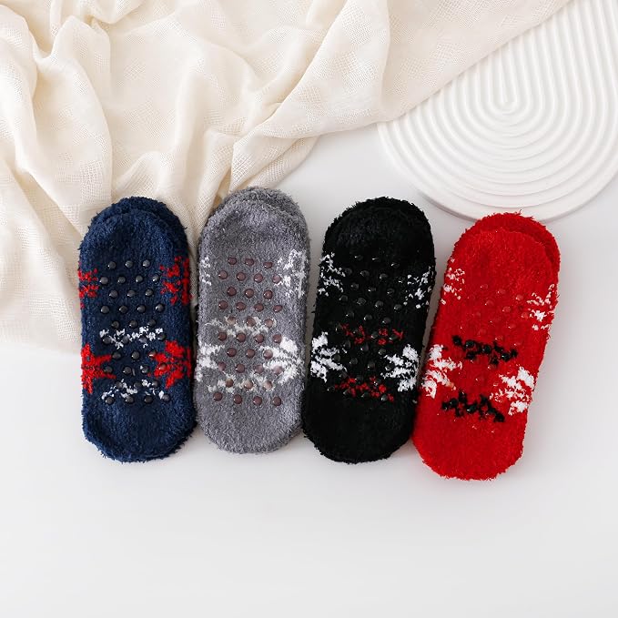 Snowflake Black/Navy/Gray/Red 4pairs