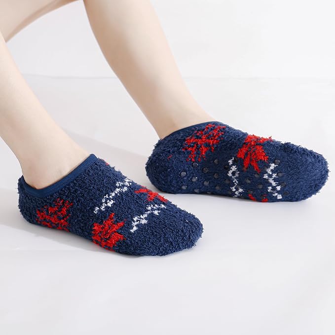 Snowflake Black/Navy/Gray/Red 4pairs