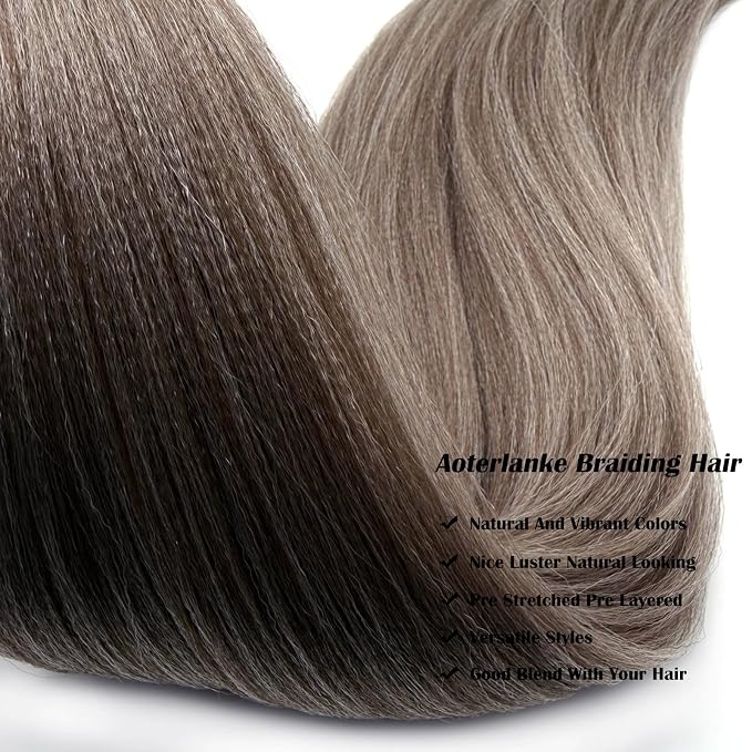 Ash Brown Braiding Hair Pre Stretched