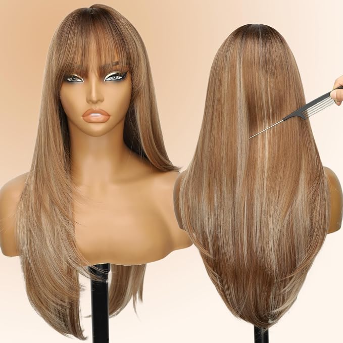 caramel with white highlights