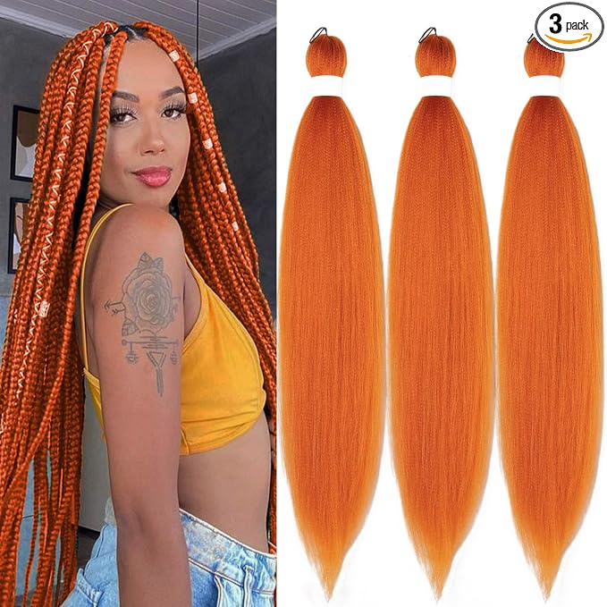 Golden Orange Braiding Hair 3 Packs