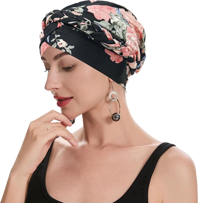 Braid Floral Pink Black