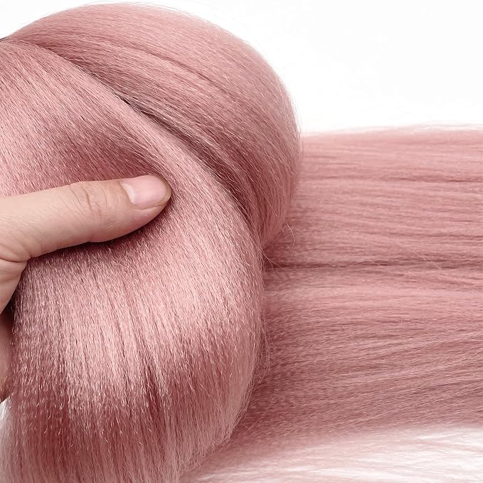 Rose Gold Pink Braiding Hair