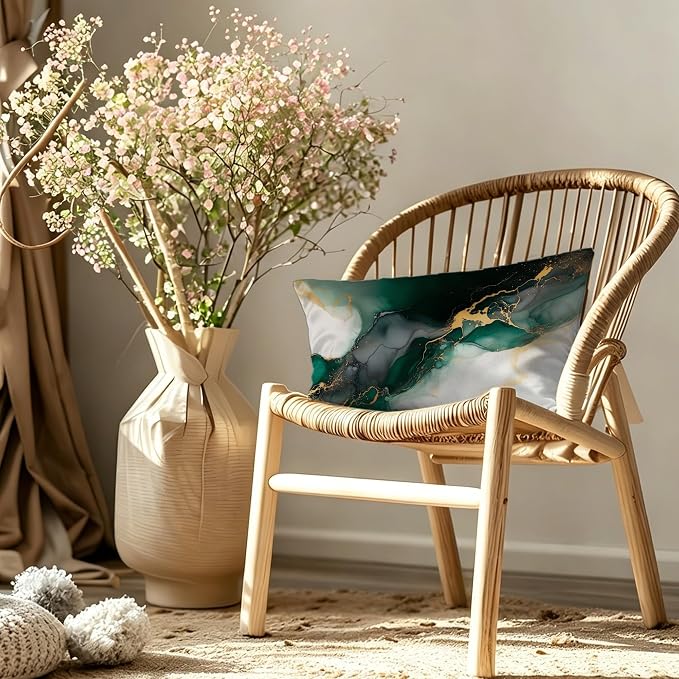 Abstract Green and Gold Marble