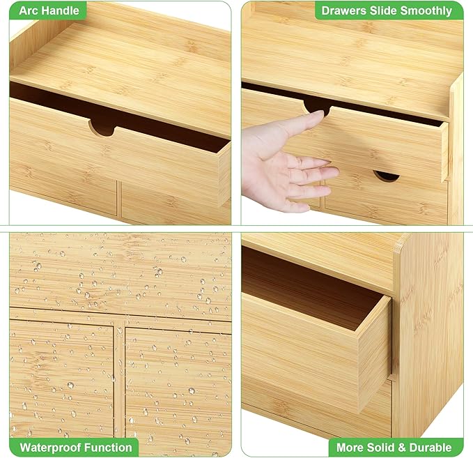 Natural-3 Drawer With Shelf