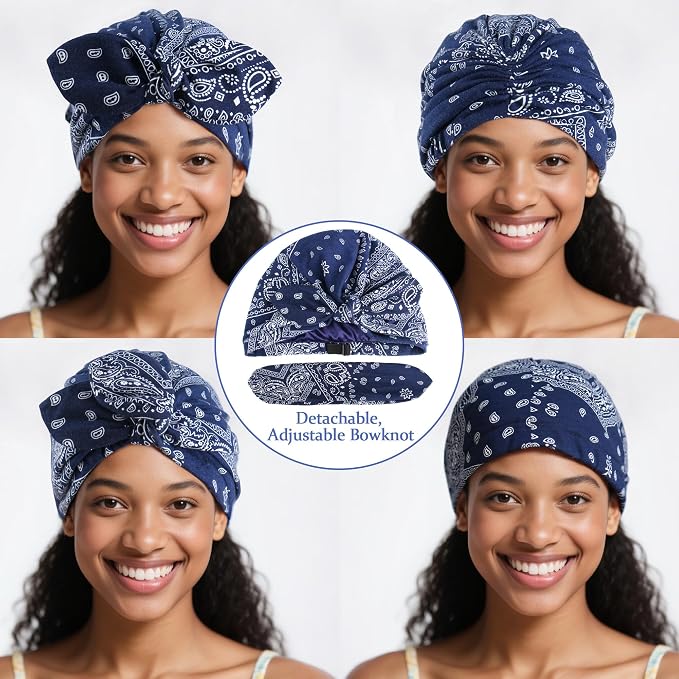 3pcs- Black, Paisley (Black + Navy)