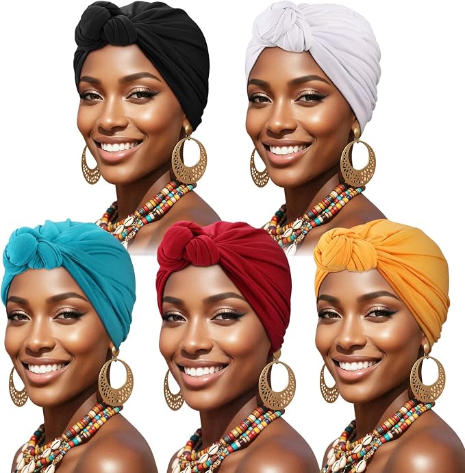 5 Pack Knotted : Black, Russel, Mustard, Teal, White