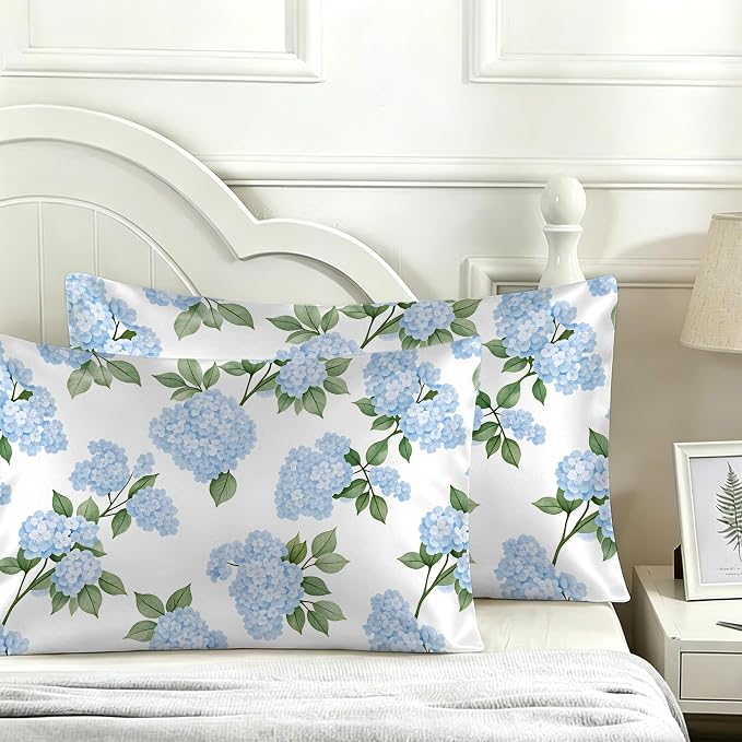 Blue Floral Hydrangeas Flowers