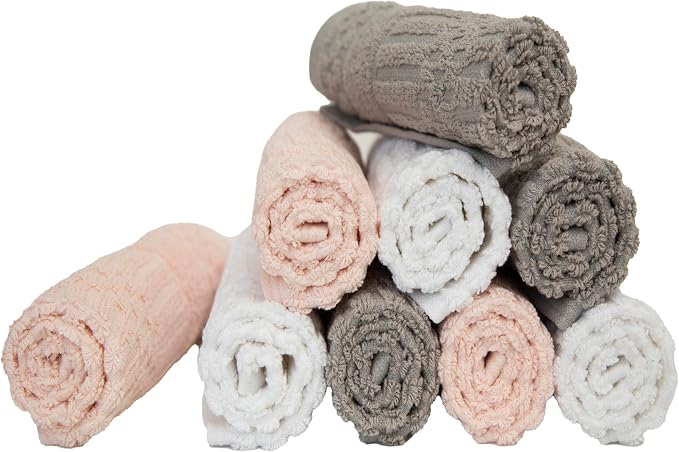 Light Grey, White & Pink