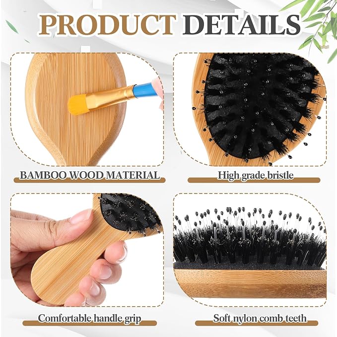Oval, Nylon and Boar Bristles