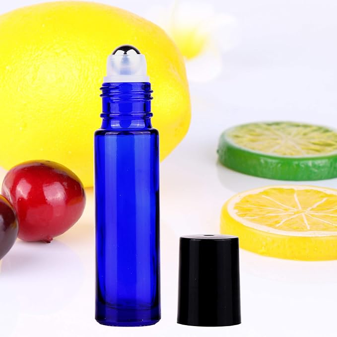 100 PACK Cobalt Blue Roller Bottles