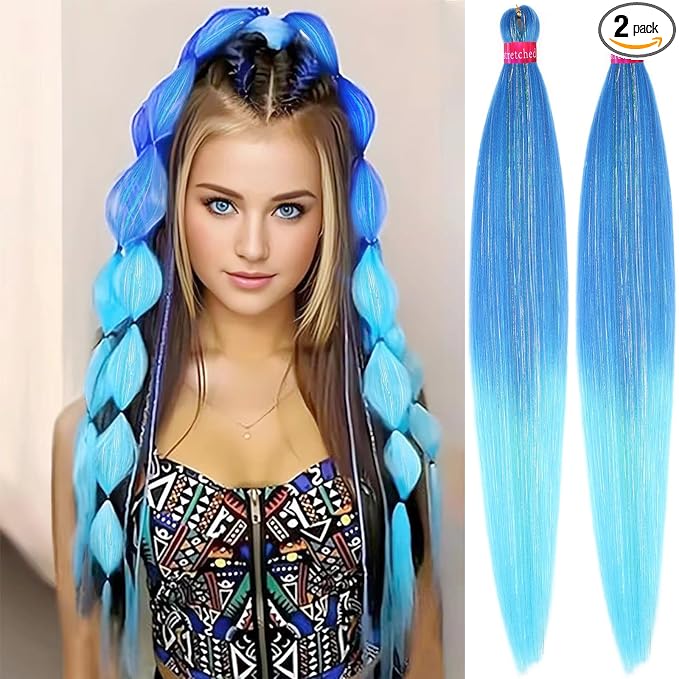 ombre blue mix tinsel