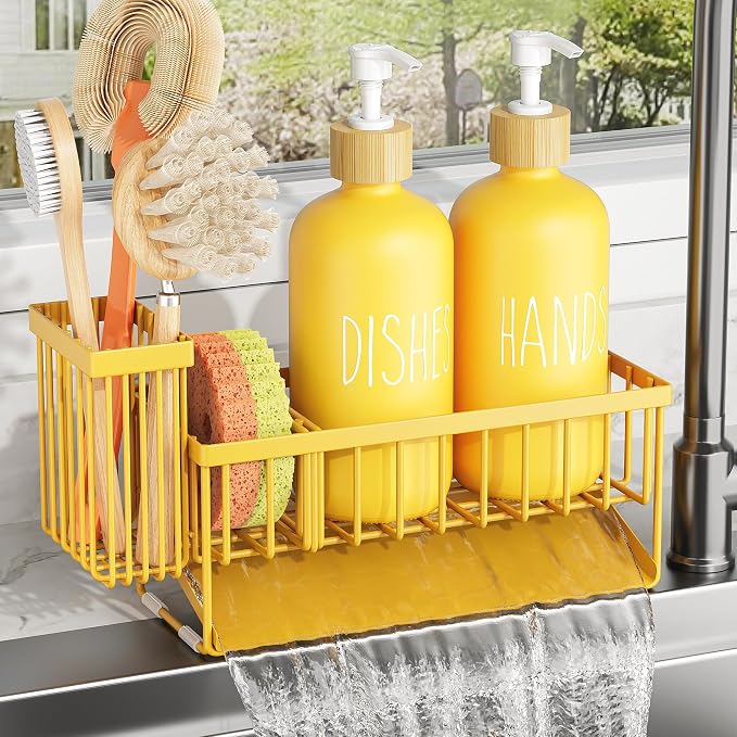 Yellow Sponge Holder + Yellow Bottle
